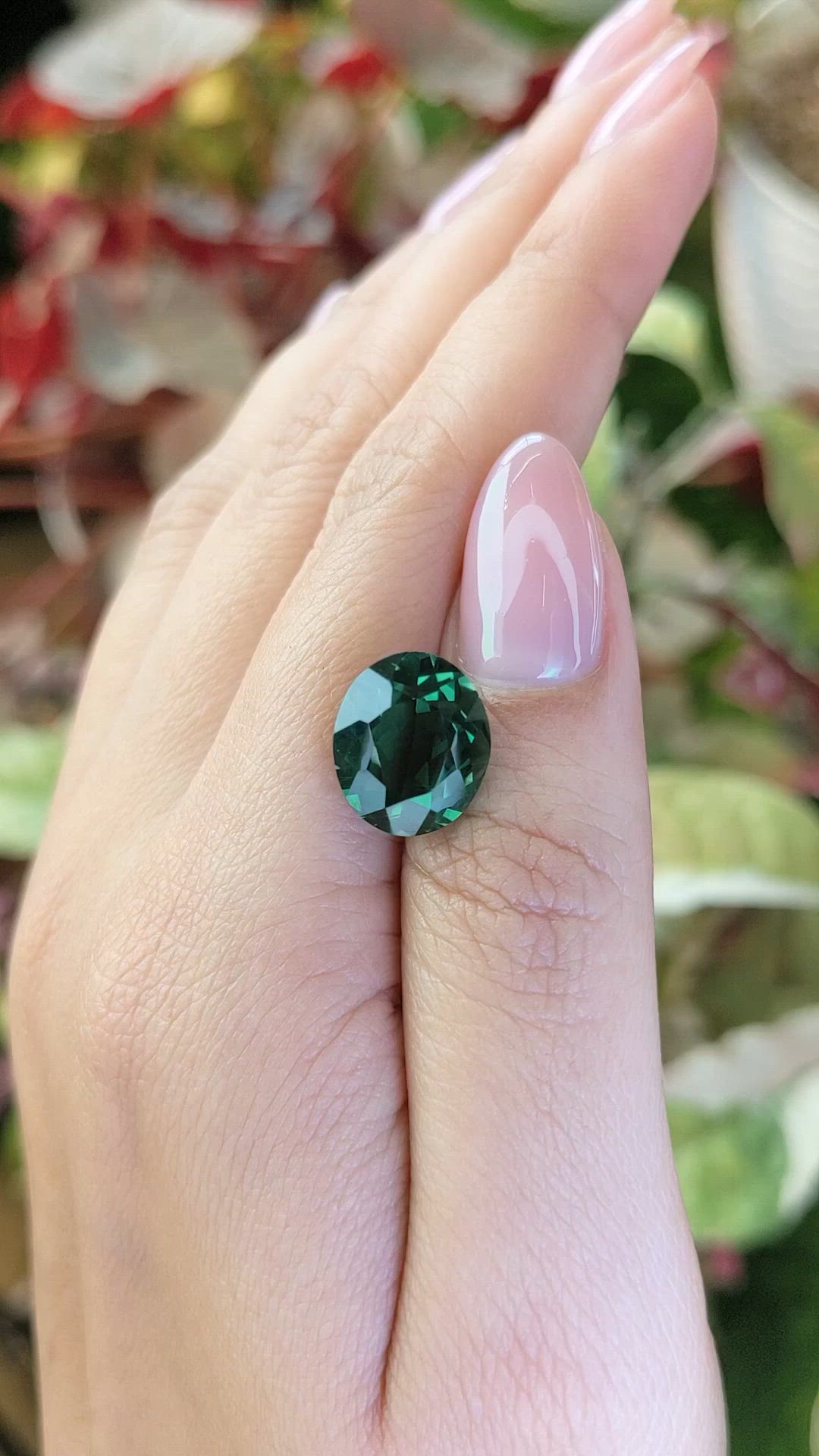 5.88 Ct. Bluish Green Prasiolite from Brazil Size Video