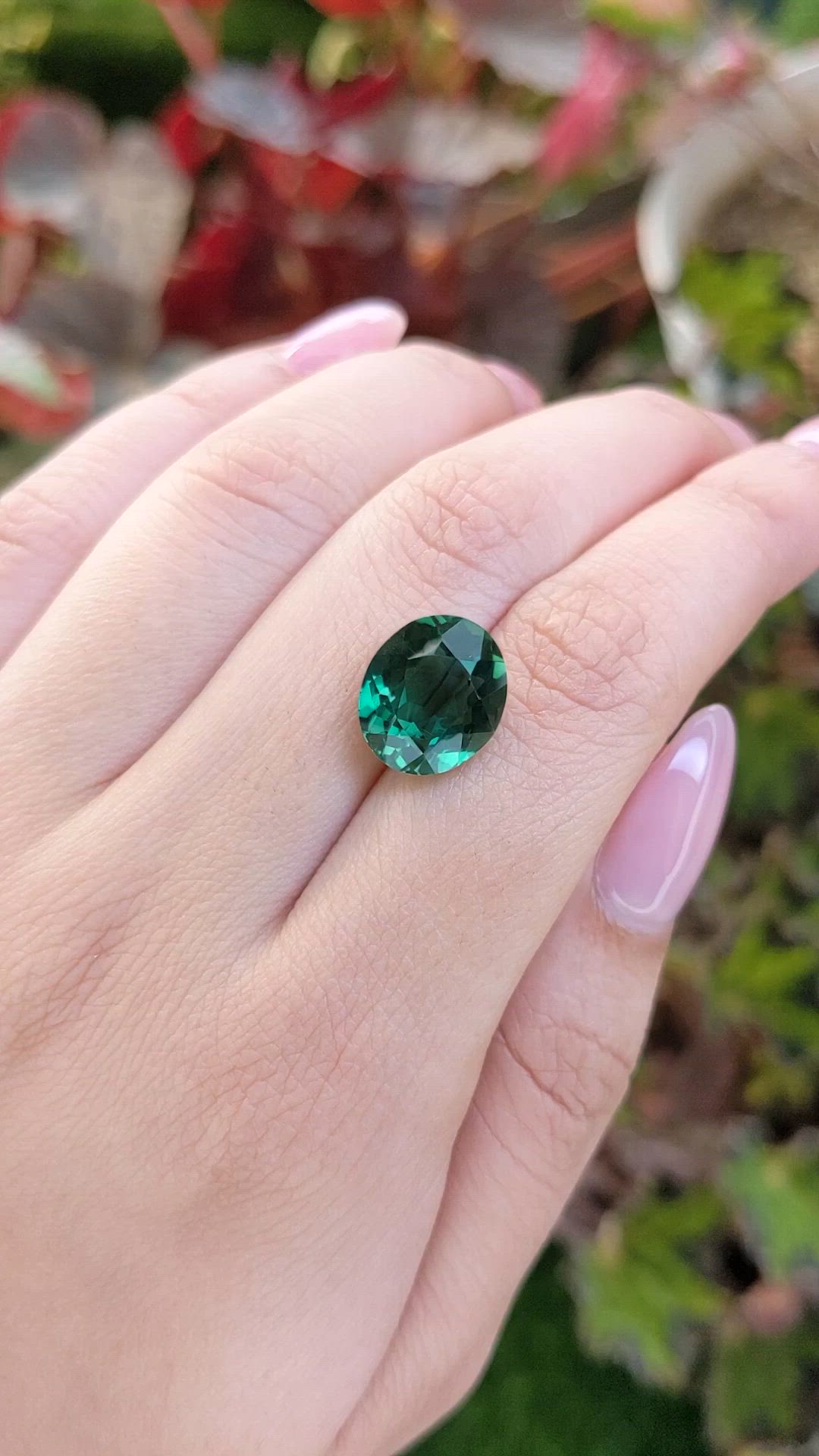5.88 Ct. Bluish Green Prasiolite from Brazil Size Video