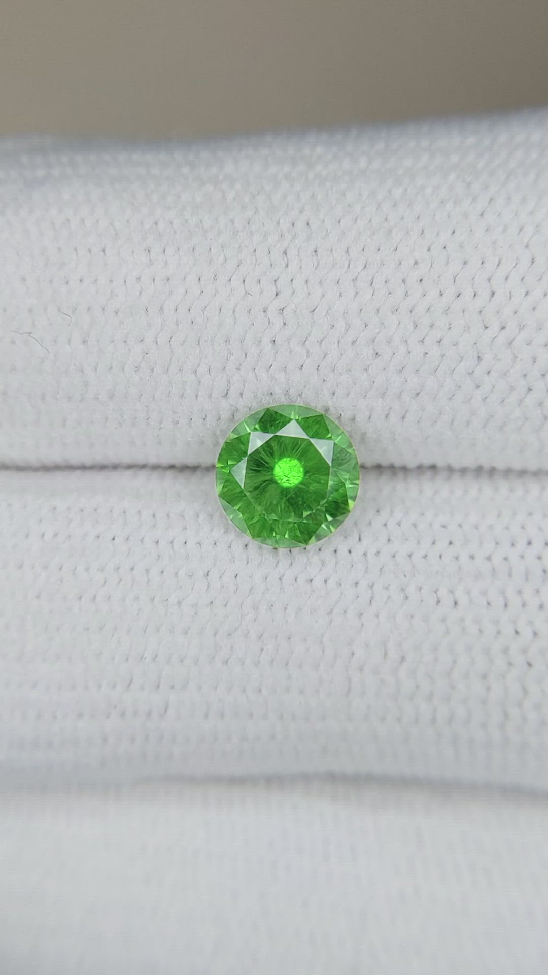 1.07 Ct. Demantoid Garnet from Russia Size Video