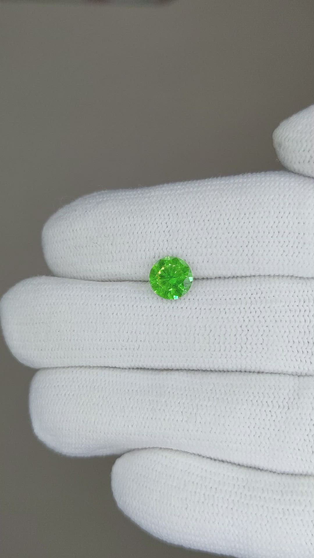 1.07 Ct. Demantoid Garnet from Russia Size Video
