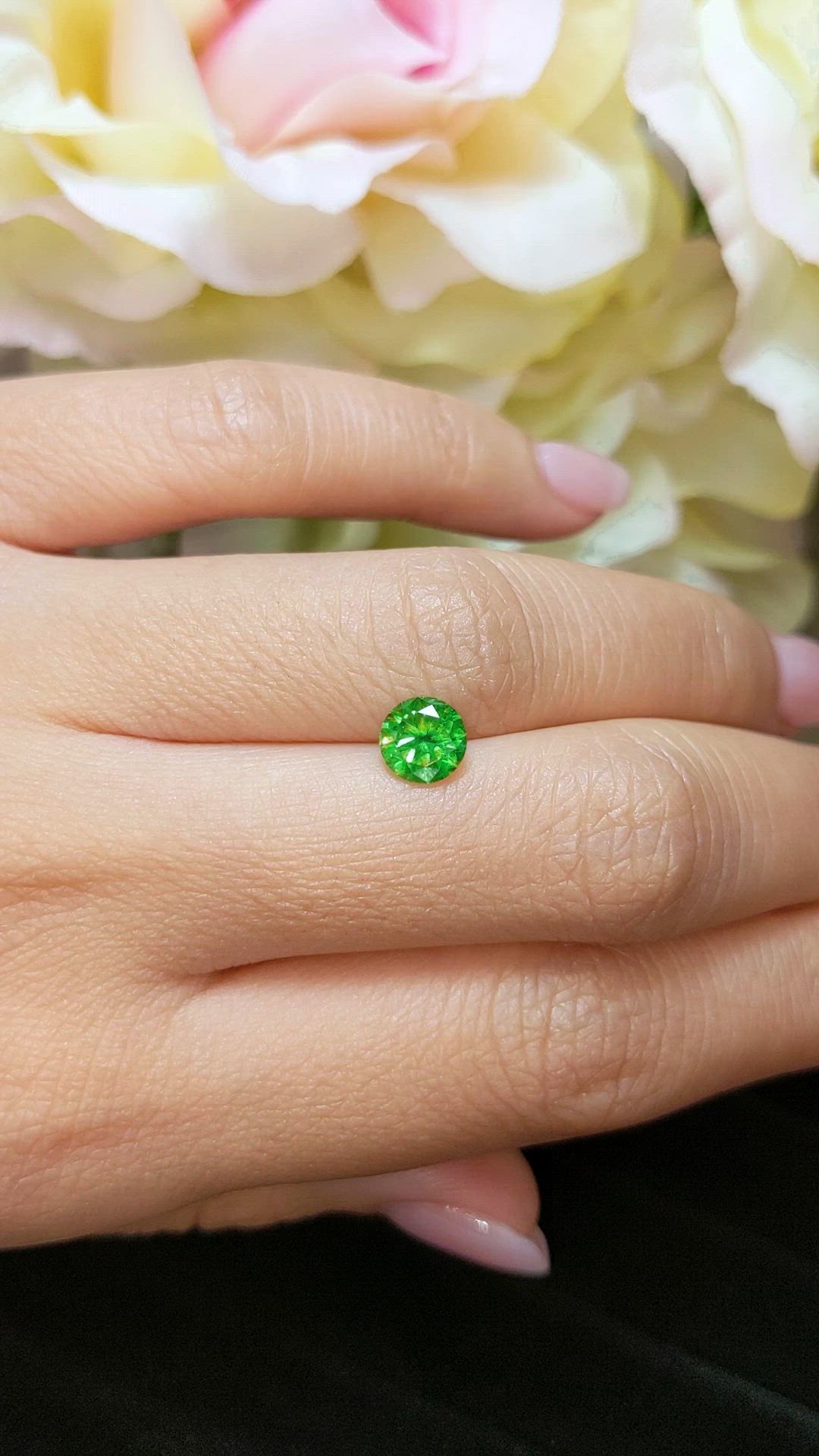 1.07 Ct. Demantoid Garnet from Russia Size Video