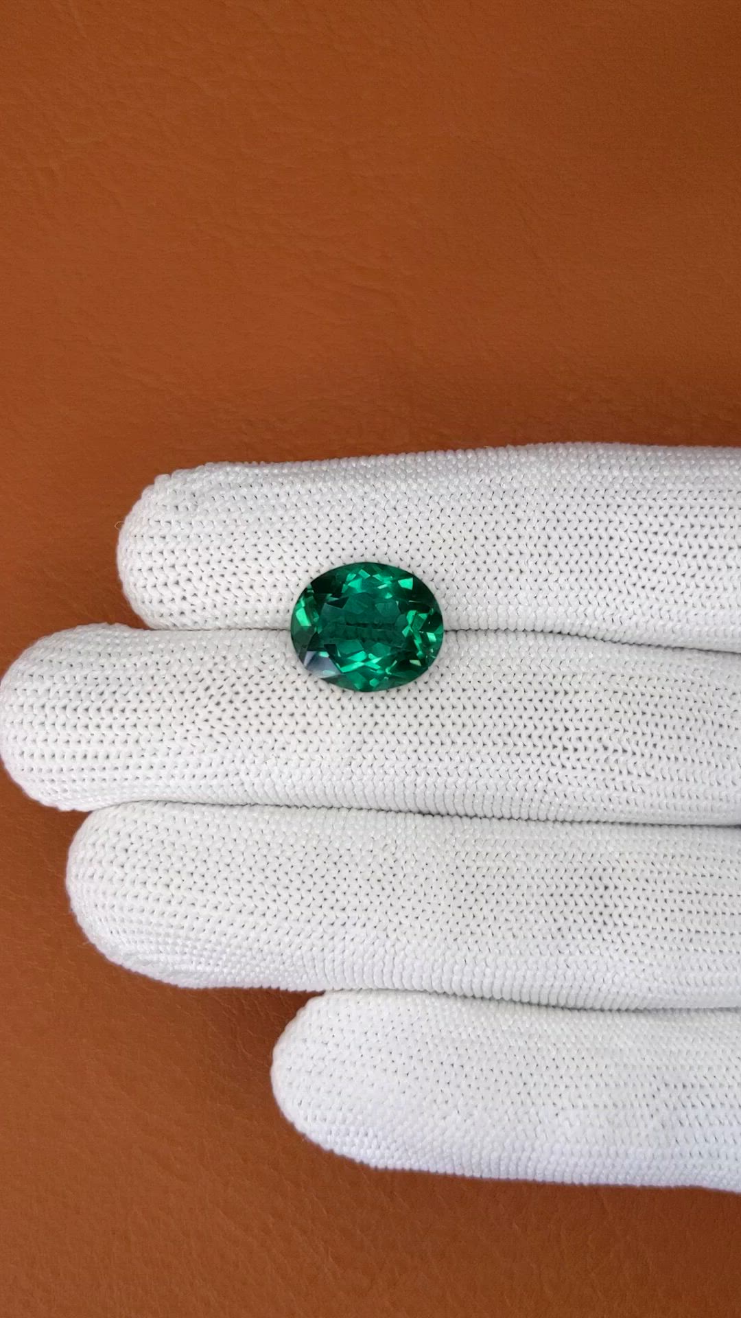 6.32 Ct. Bluish Green Prasiolite from Brazil Size Video