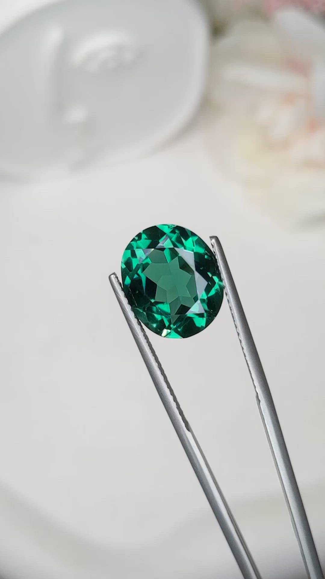 6.32 Ct. Bluish Green Prasiolite from Brazil Size Video