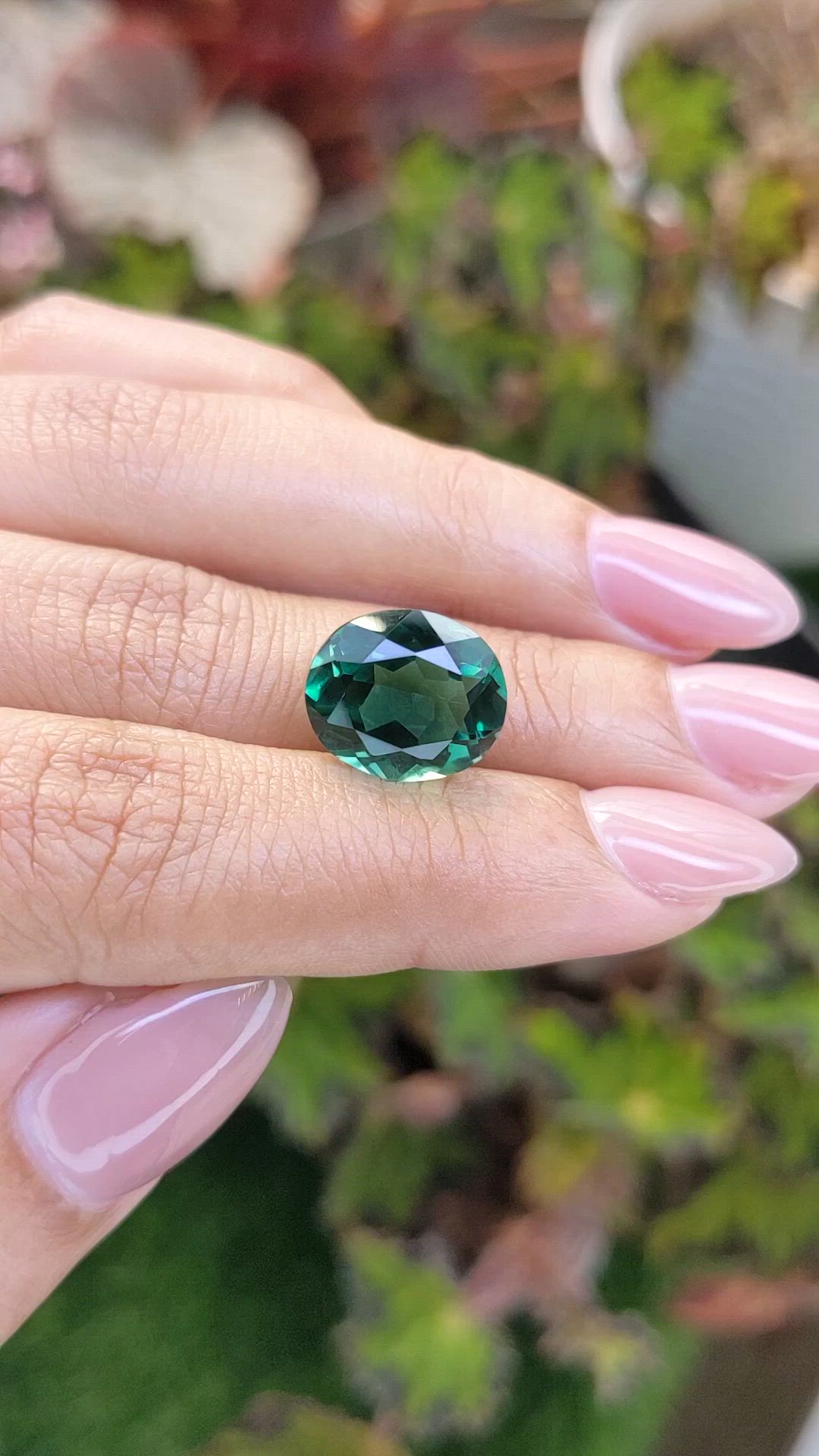 6.32 Ct. Bluish Green Prasiolite from Brazil Size Video