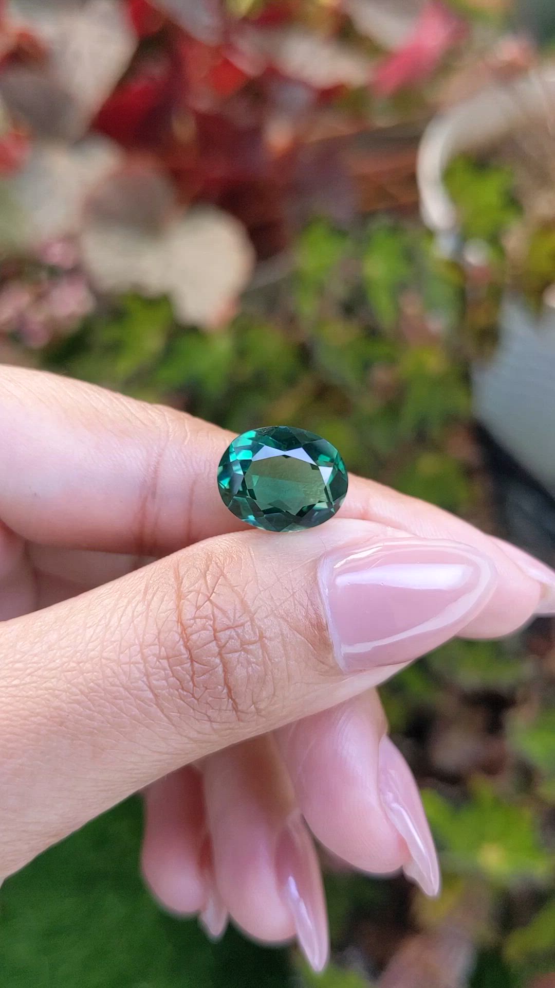 5.04 Ct. Bluish Green Prasiolite from Brazil Size Video