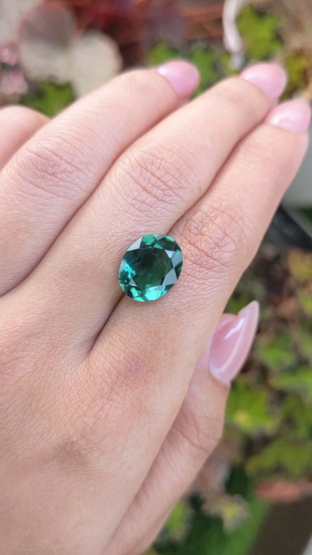 5.04 Ct. Bluish Green Prasiolite from Brazil Size Video
