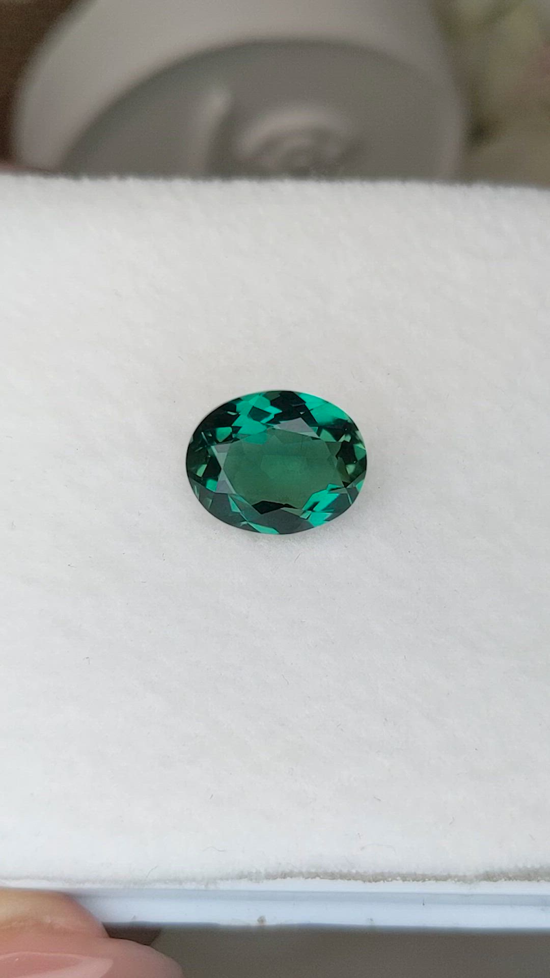 5.04 Ct. Bluish Green Prasiolite from Brazil Size Video