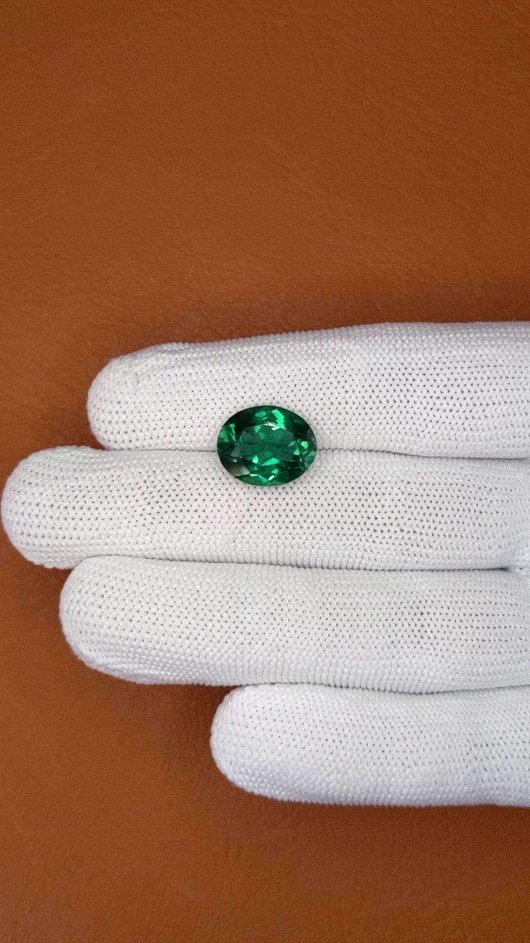 5.88 Ct. Bluish Green Prasiolite from Brazil Size Video
