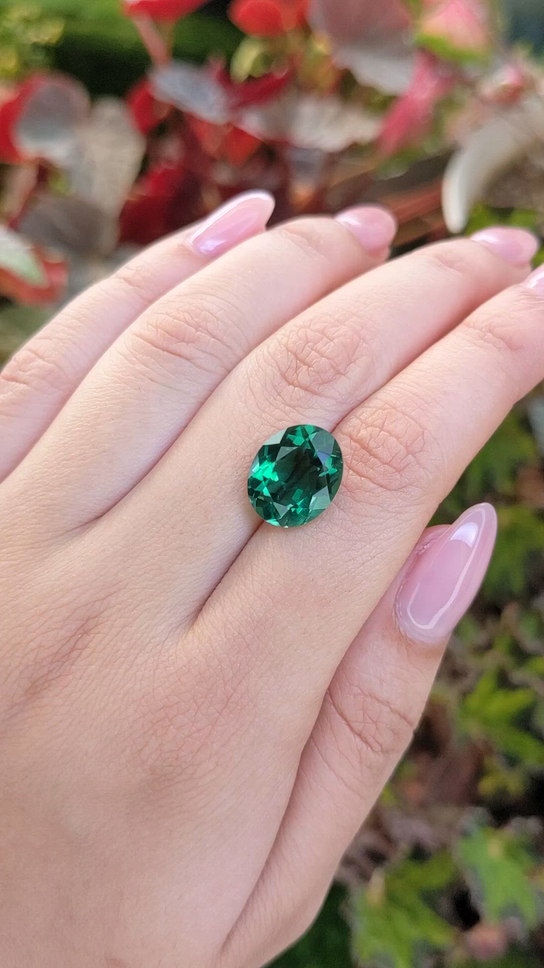5.88 Ct. Bluish Green Prasiolite from Brazil Size Video