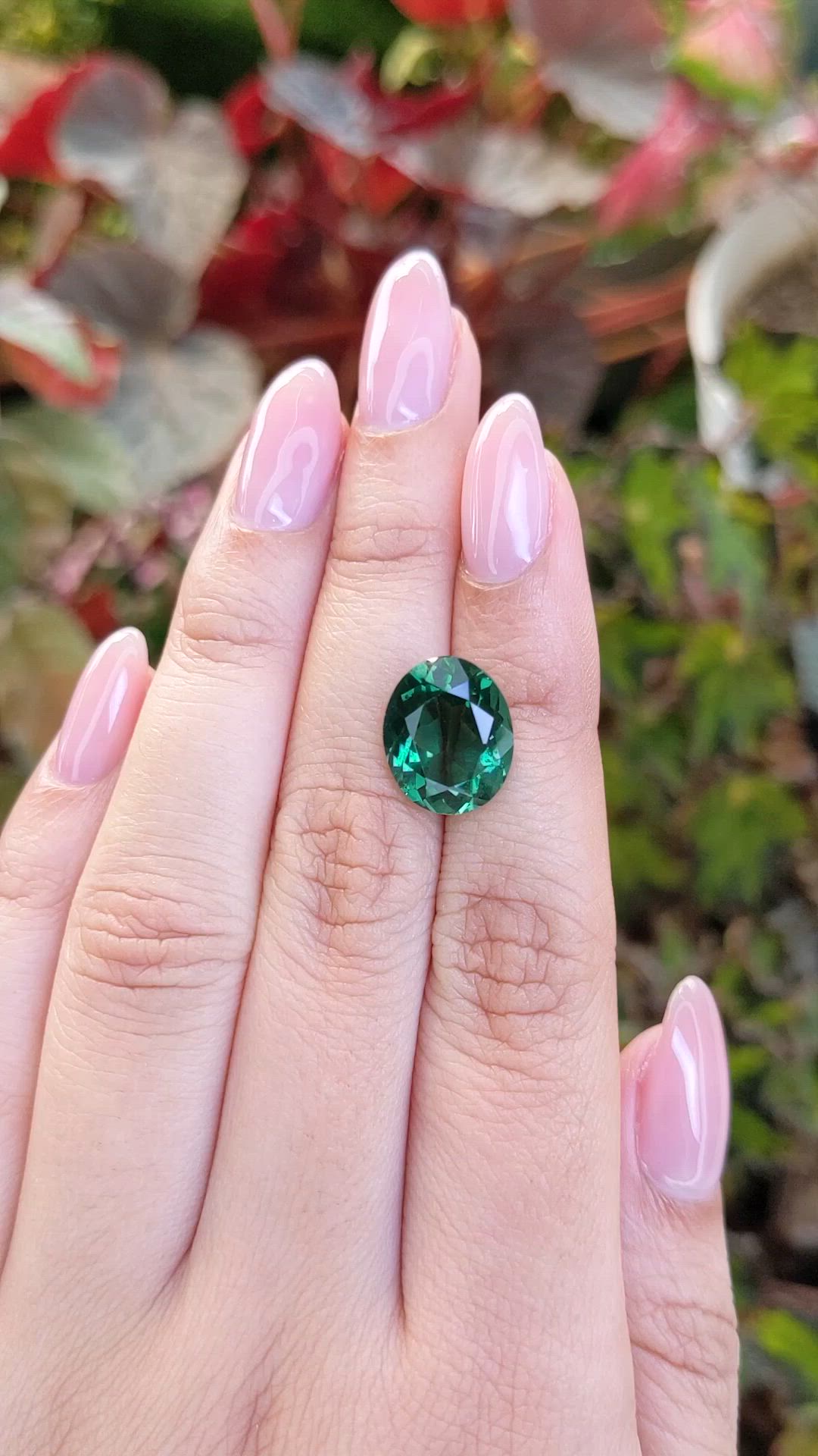 5.88 Ct. Bluish Green Prasiolite from Brazil Size Video