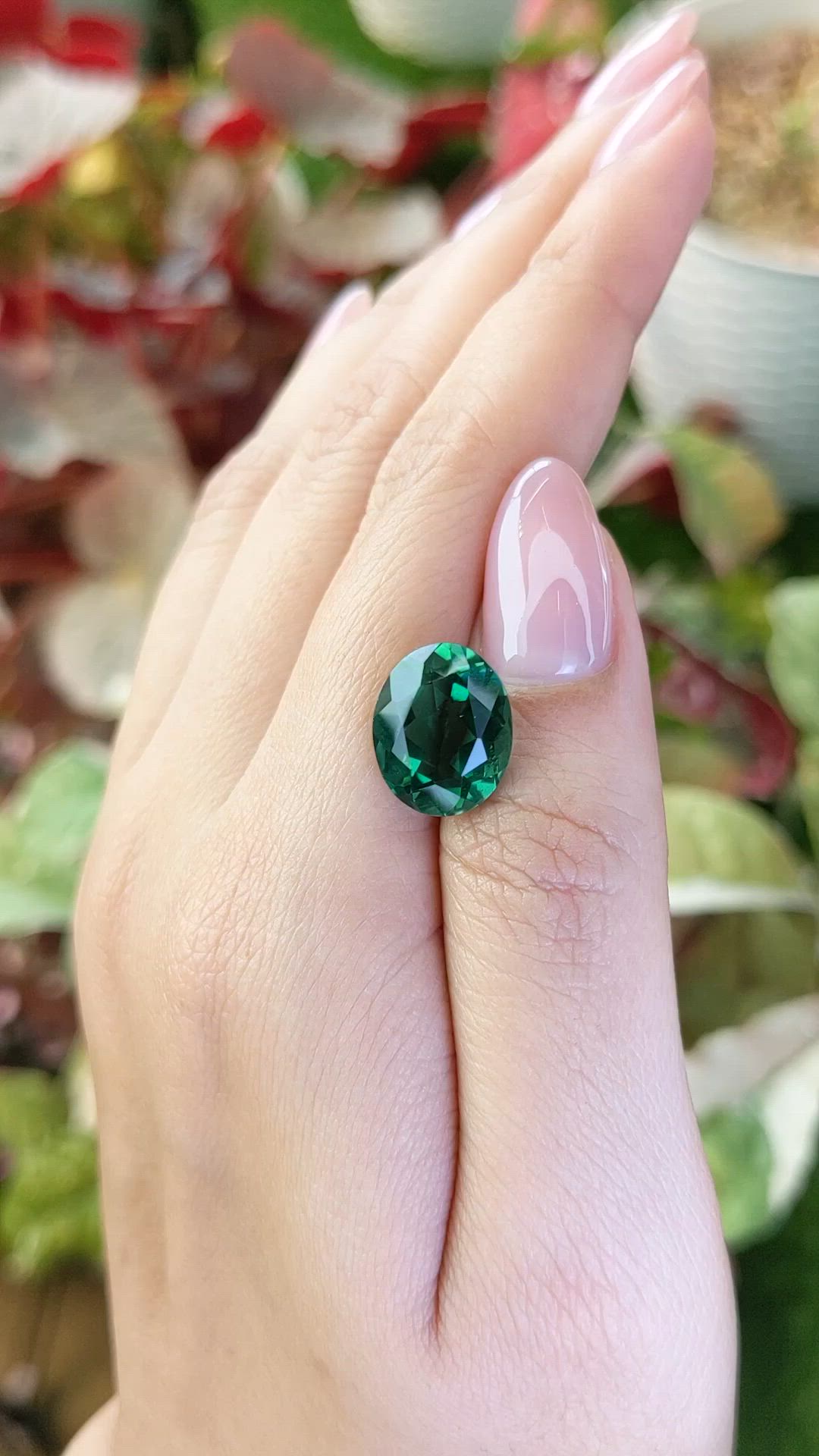 5.88 Ct. Bluish Green Prasiolite from Brazil Size Video