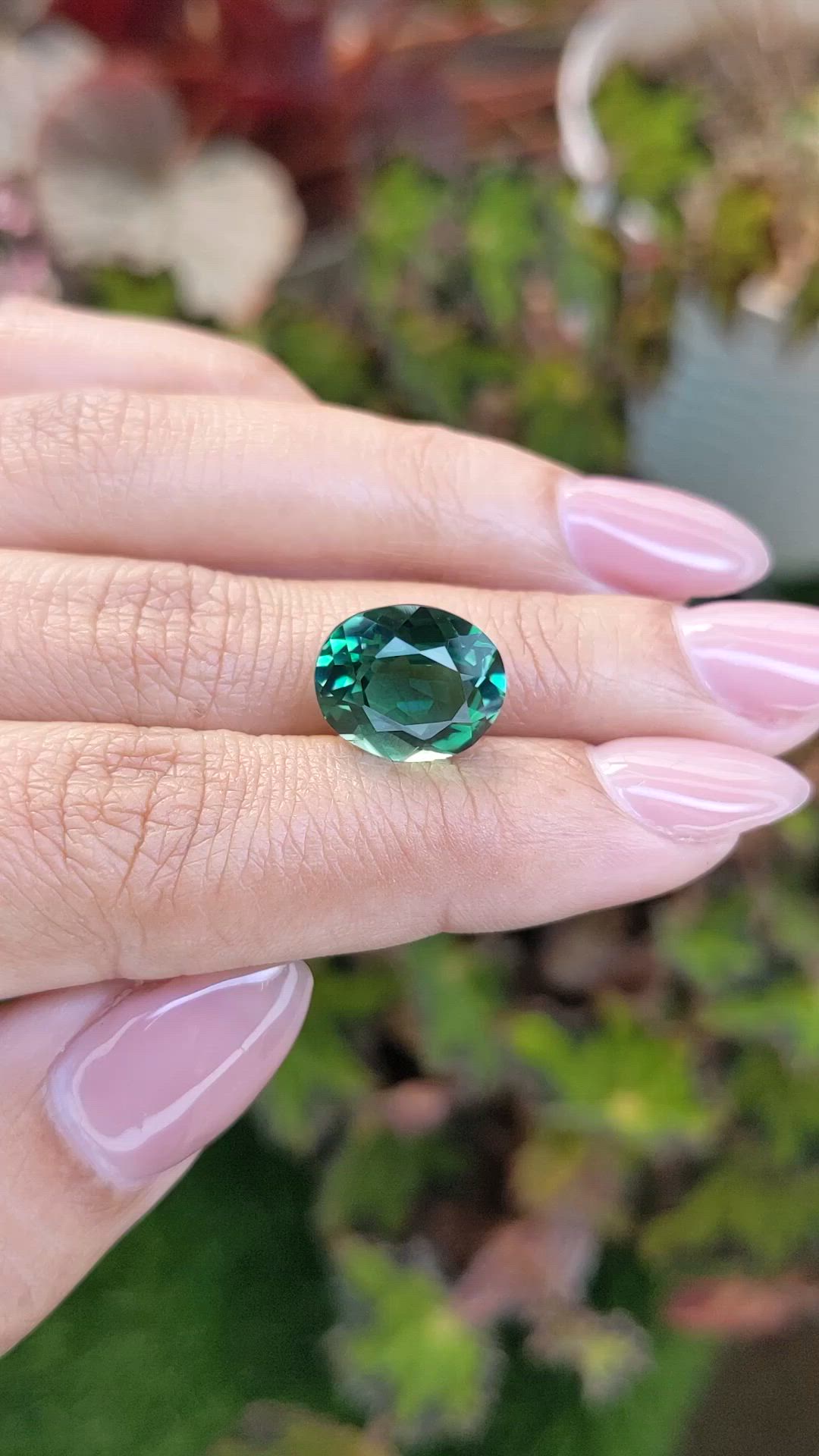 5.73 Ct. Bluish Green Prasiolite from Brazil Size Video