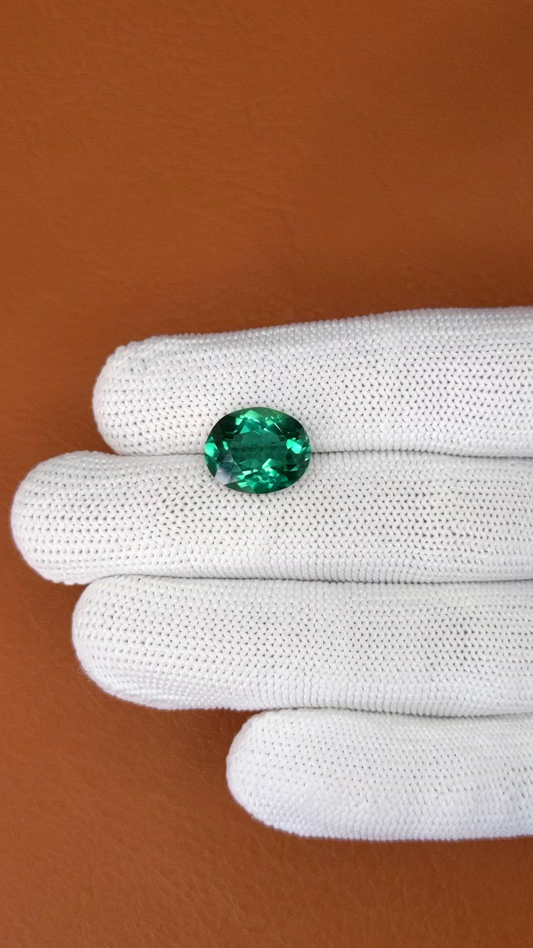 5.73 Ct. Bluish Green Prasiolite from Brazil Size Video