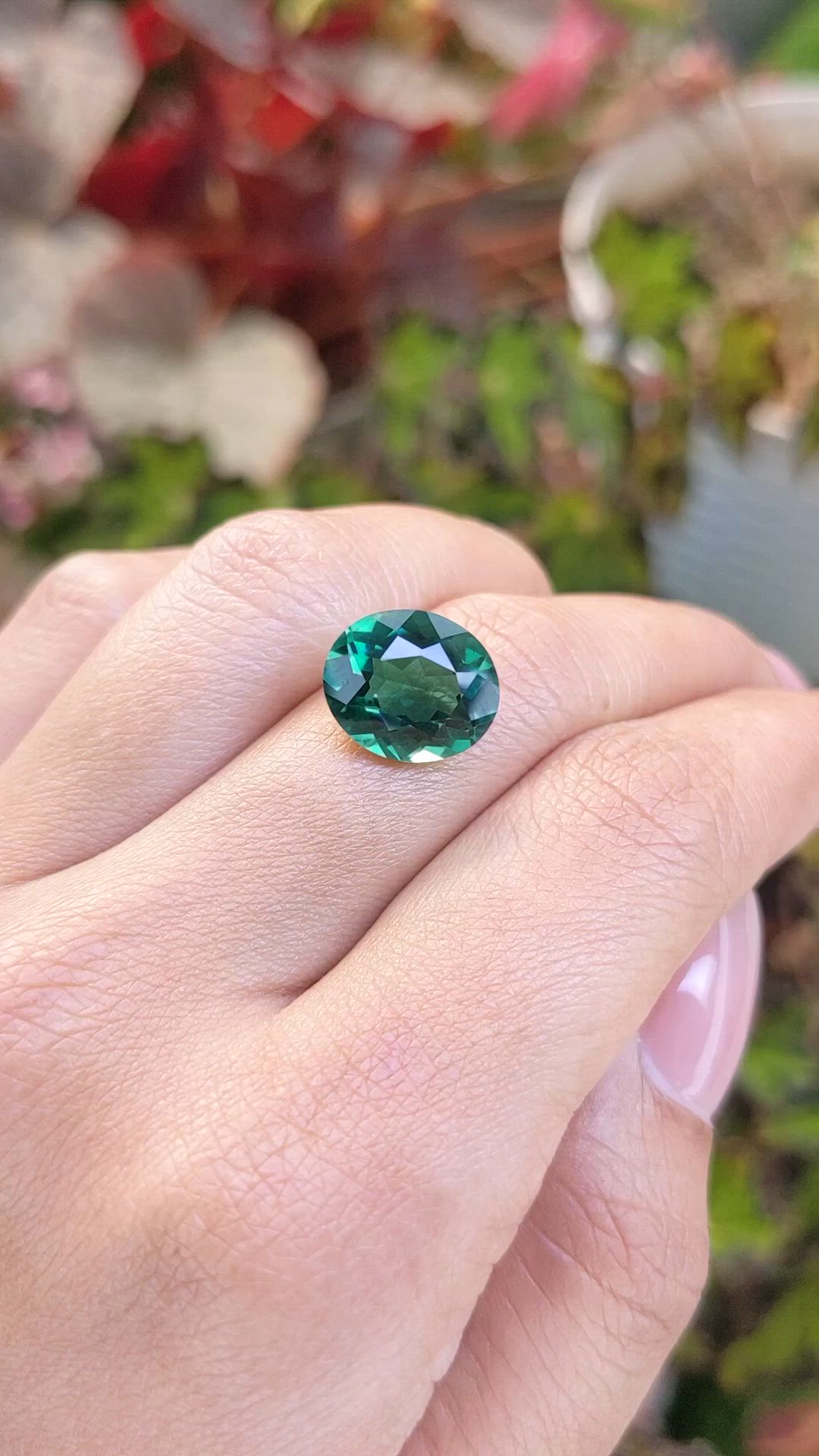 5.48 Ct. Bluish Green Prasiolite from Brazil Size Video