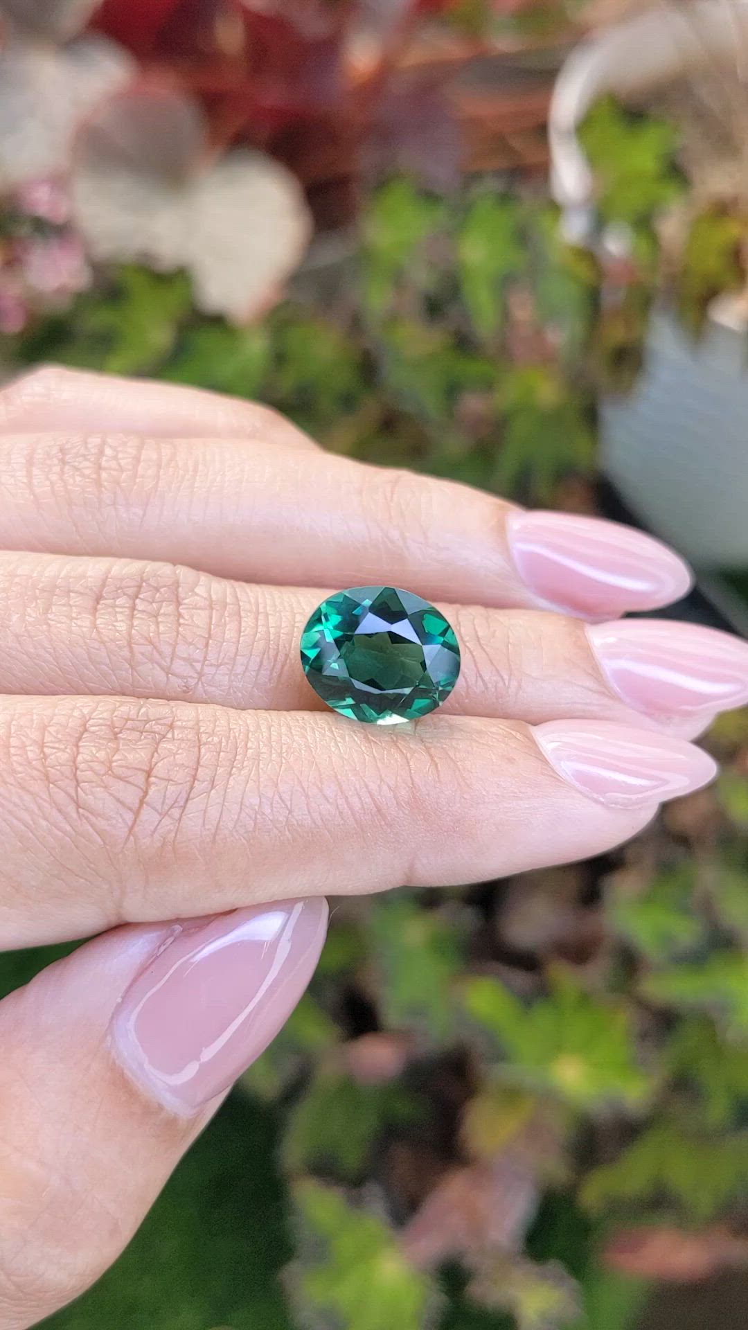 5.48 Ct. Bluish Green Prasiolite from Brazil Size Video
