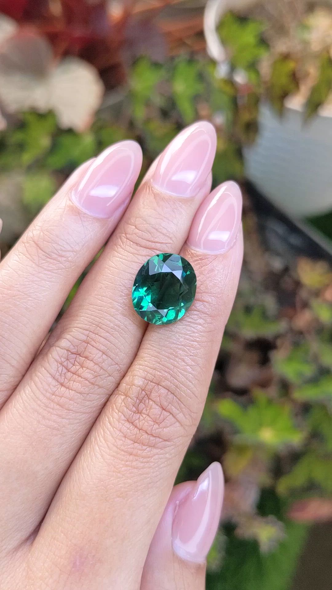 6.22 Ct. Bluish Green Prasiolite from Brazil Size Video