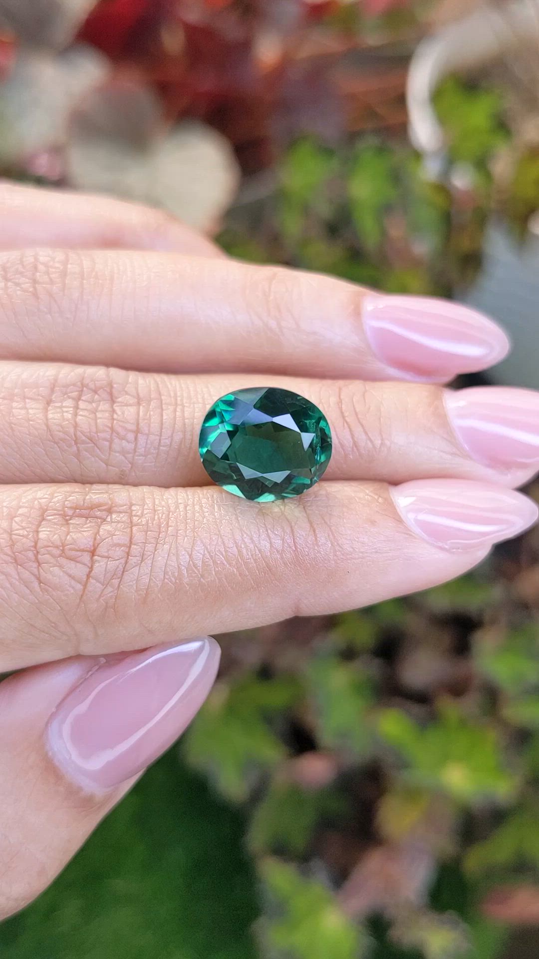 6.22 Ct. Bluish Green Prasiolite from Brazil Size Video