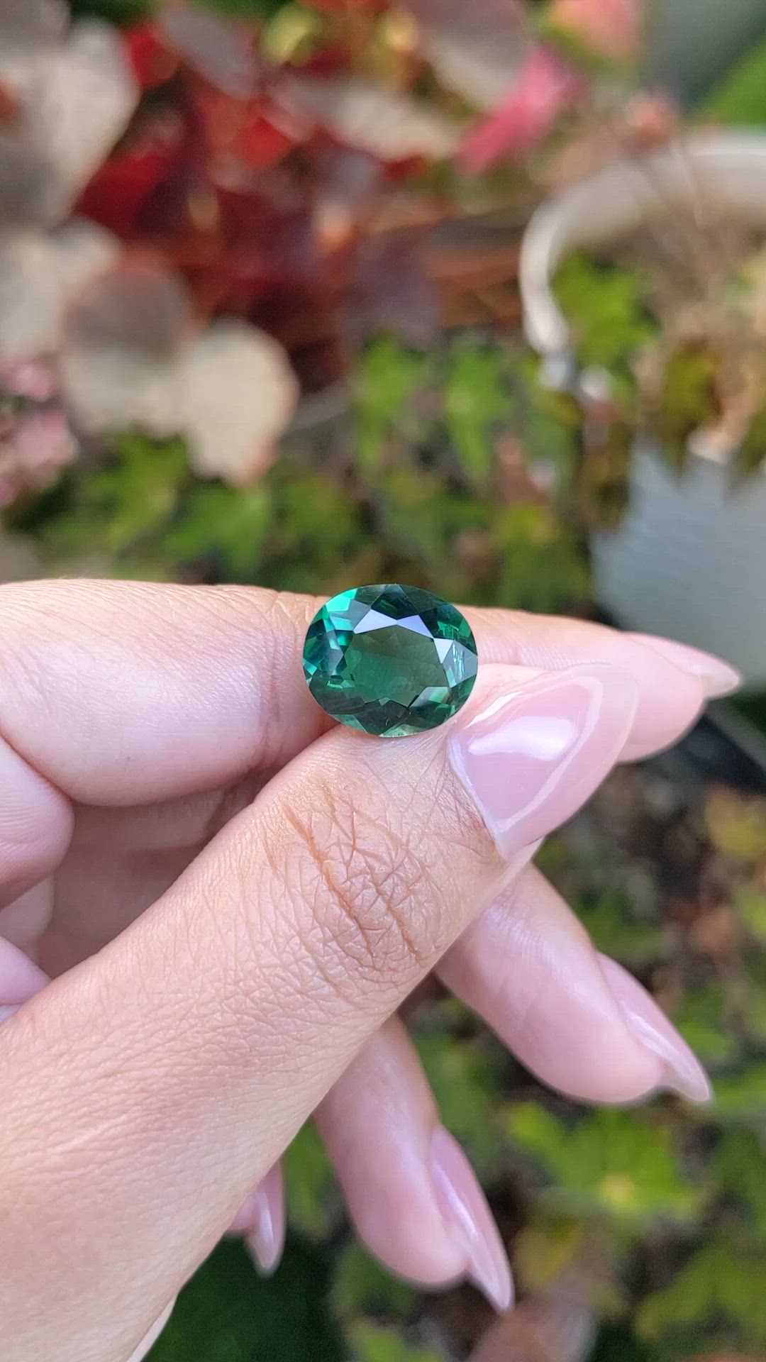 6.22 Ct. Bluish Green Prasiolite from Brazil Size Video