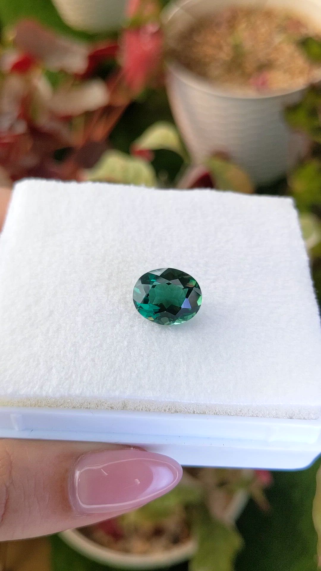 5.68 Ct. Bluish Green Prasiolite from Brazil Size Video