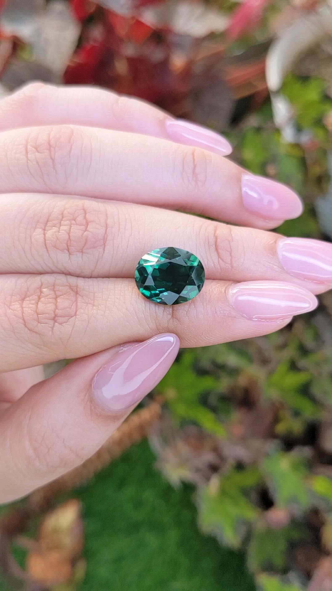 5.68 Ct. Bluish Green Prasiolite from Brazil Size Video