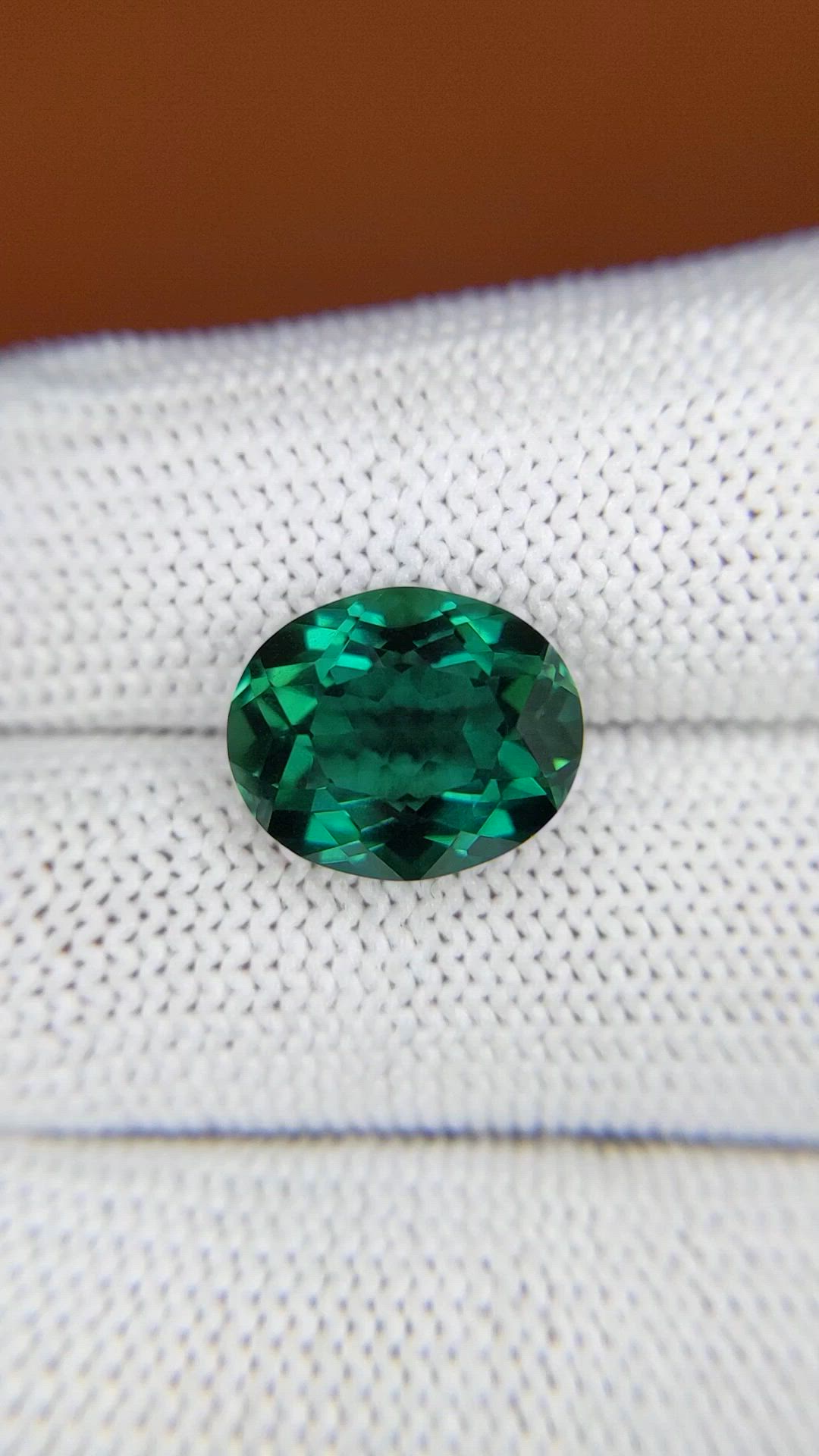 5.68 Ct. Bluish Green Prasiolite from Brazil Size Video