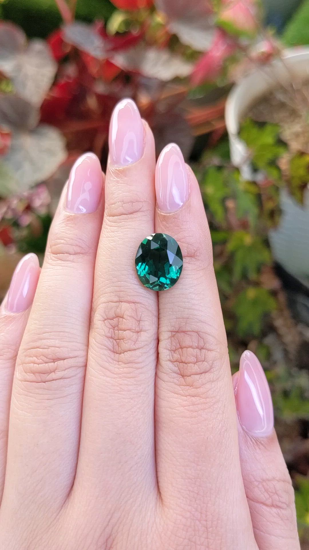 5.68 Ct. Bluish Green Prasiolite from Brazil Size Video