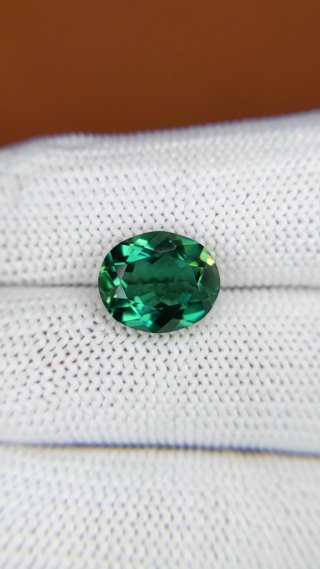 3.90 Ct. Bluish Green Prasiolite from Brazil Size Video