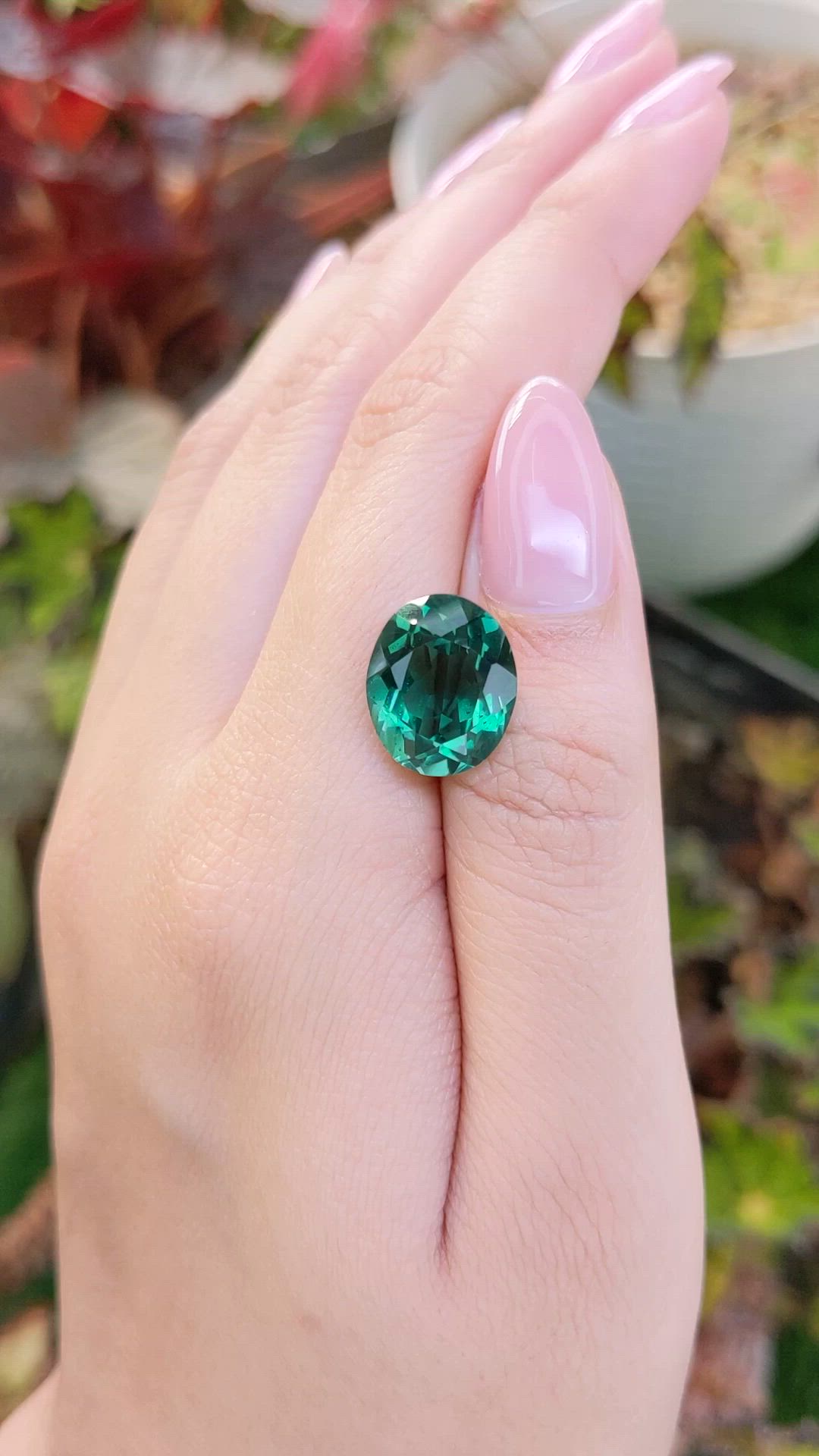 7.04 Ct. Bluish Green Prasiolite from Brazil Size Video
