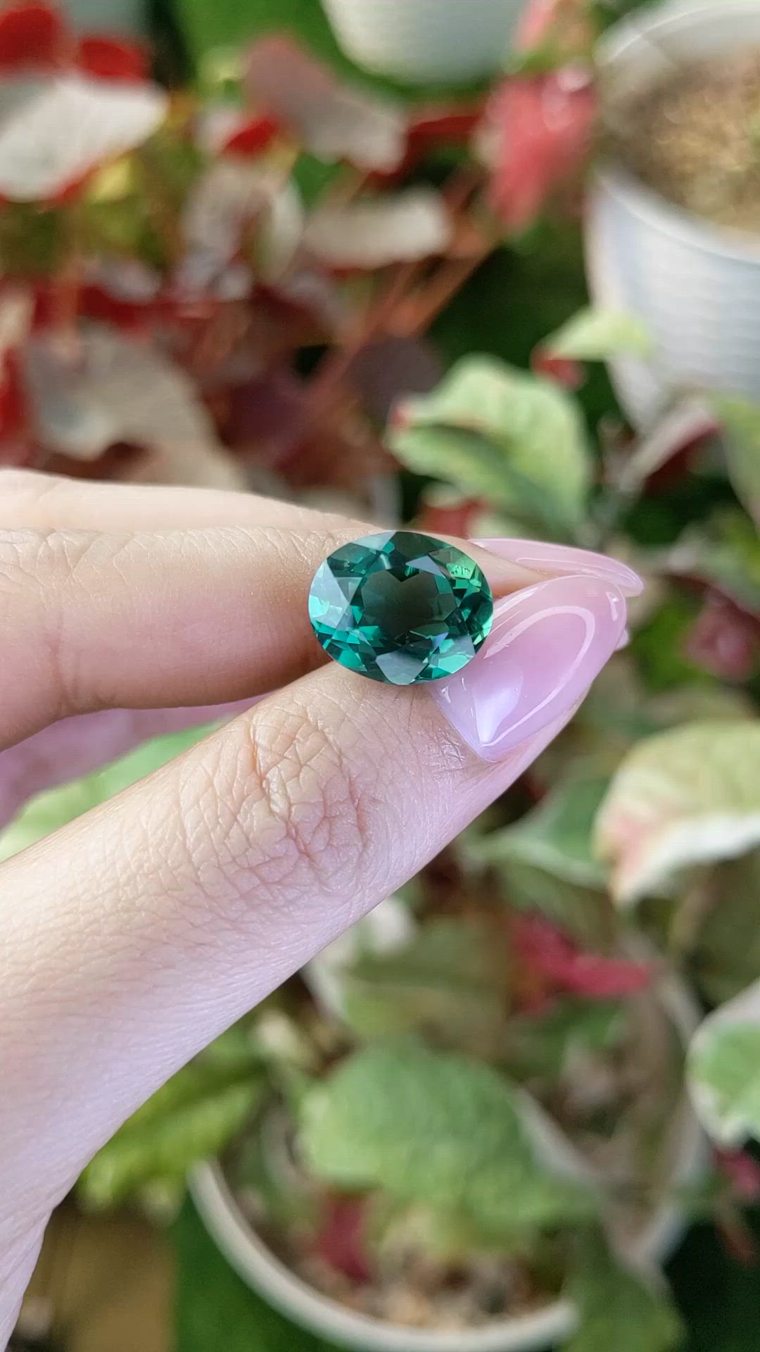 7.04 Ct. Bluish Green Prasiolite from Brazil Size Video