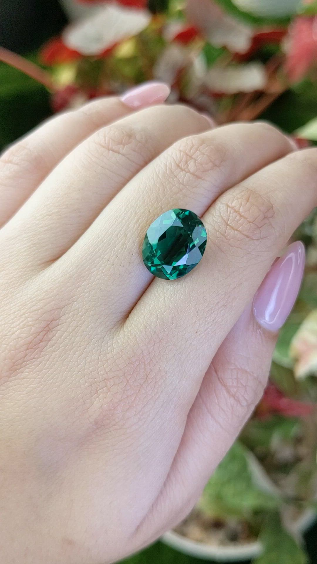 7.04 Ct. Bluish Green Prasiolite from Brazil Size Video