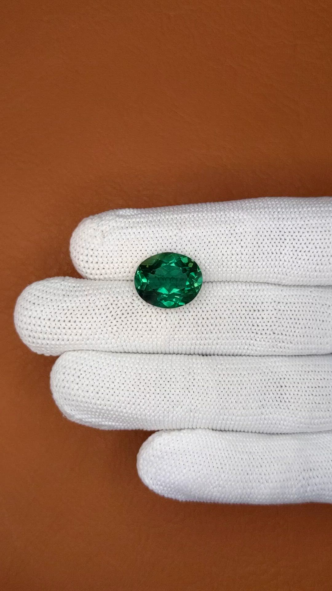 7.04 Ct. Bluish Green Prasiolite from Brazil Size Video