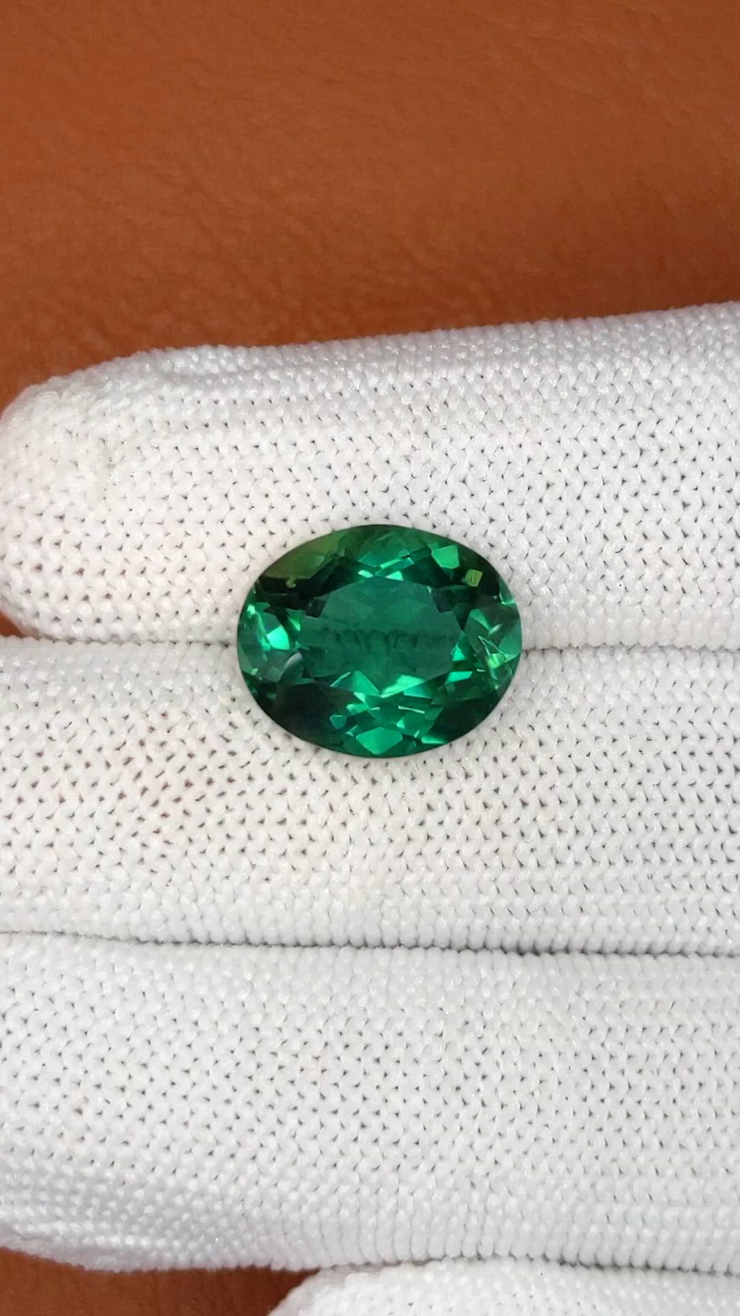 7.04 Ct. Bluish Green Prasiolite from Brazil Size Video