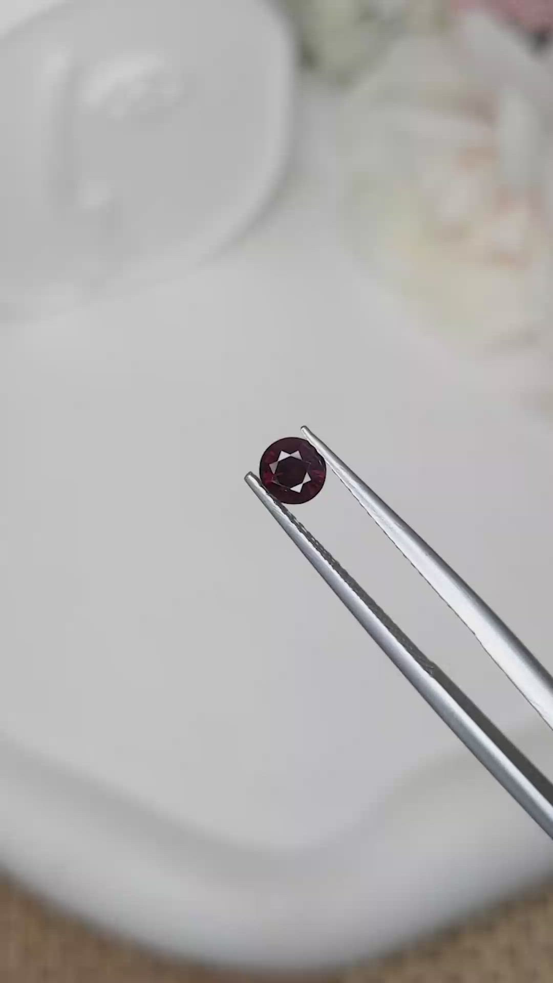0.54 Ct. Red Spinel from Ceylon (Sri Lanka) Size Video