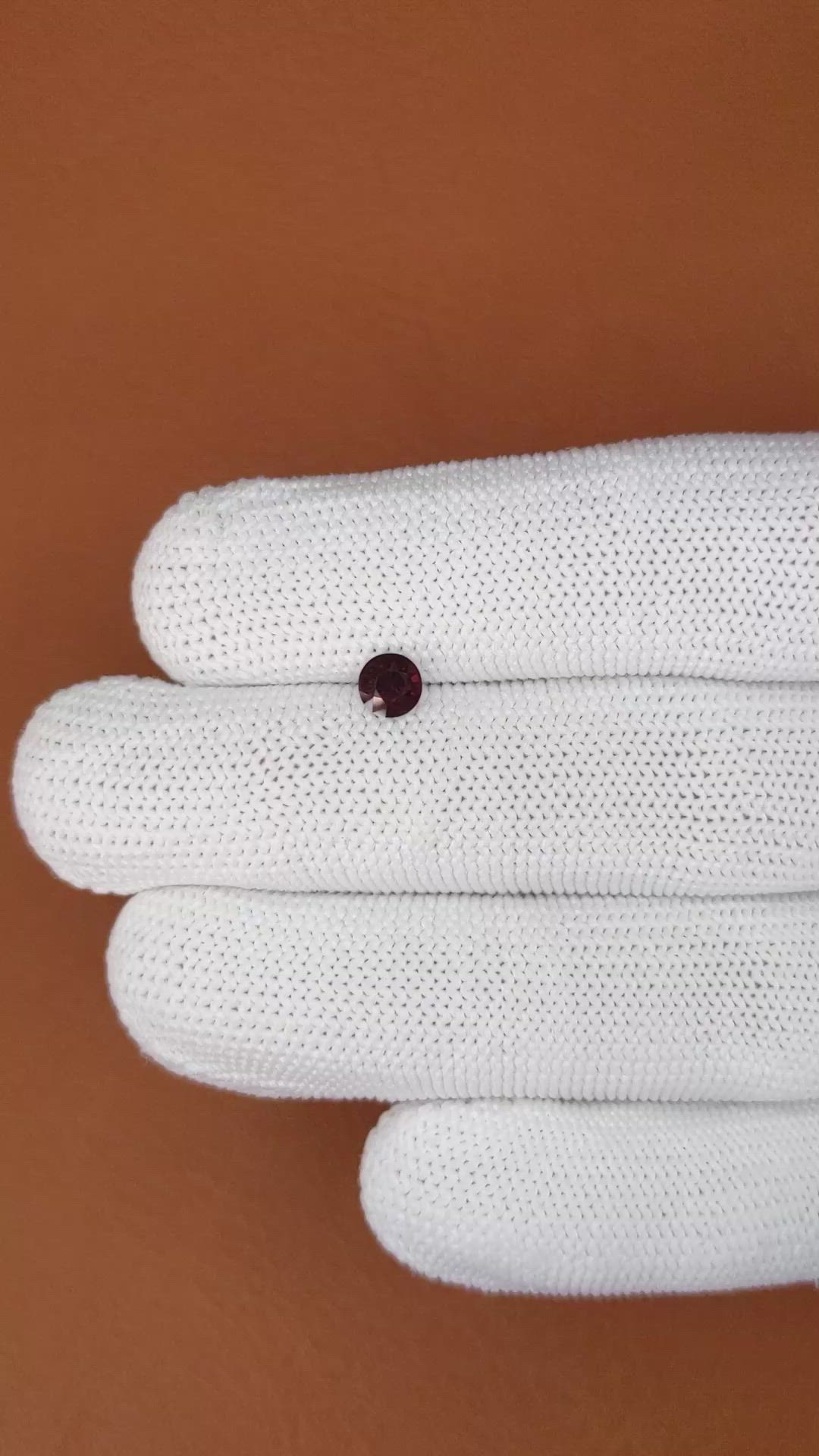 0.54 Ct. Red Spinel from Ceylon (Sri Lanka) Size Video