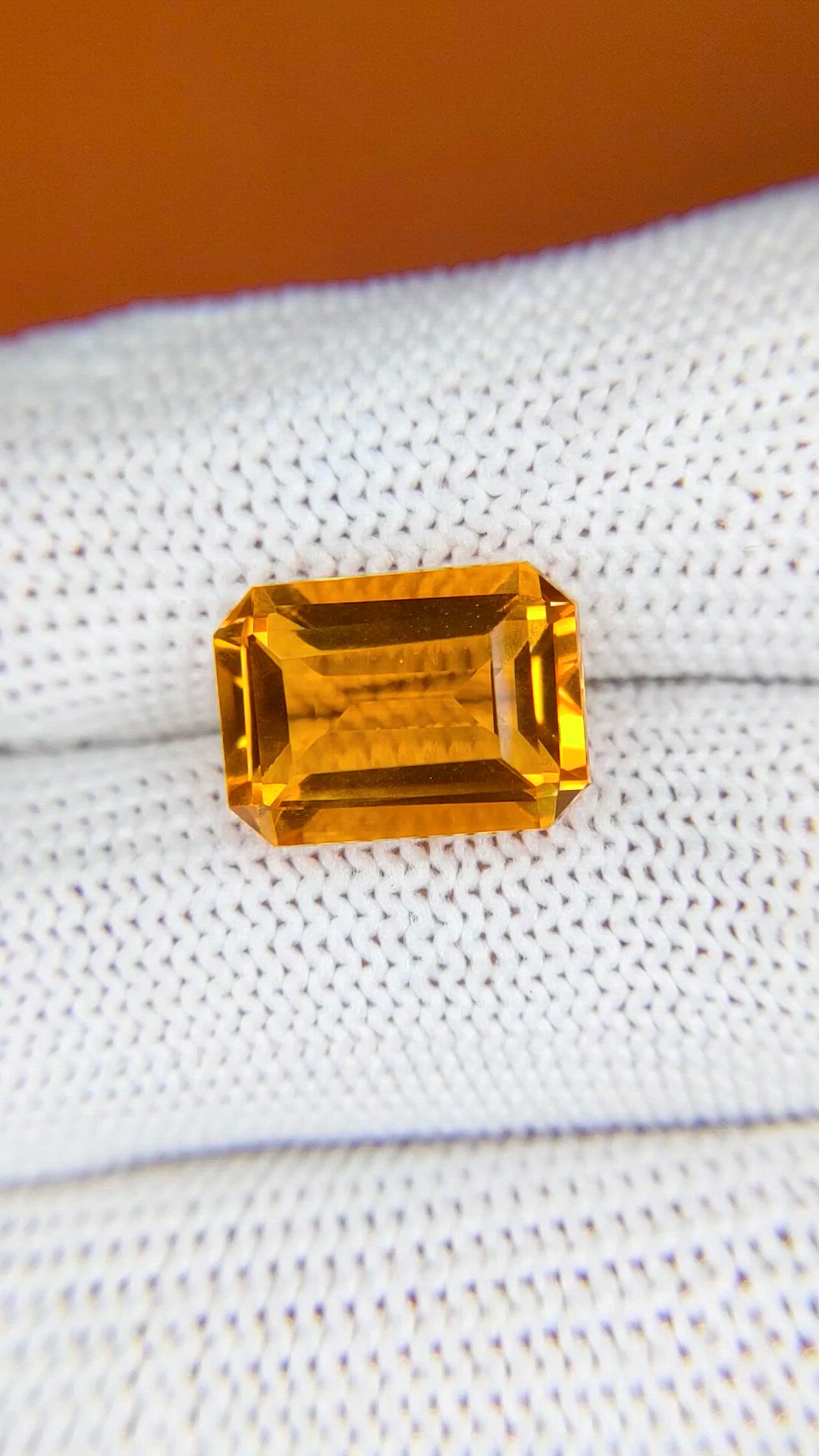6.23 Ct. Yellowish Orange Citrine from Brazil Size Video