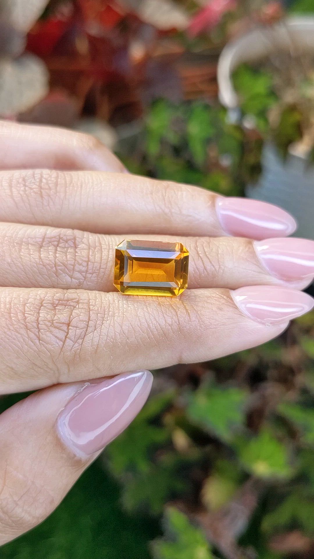 6.23 Ct. Yellowish Orange Citrine from Brazil Size Video