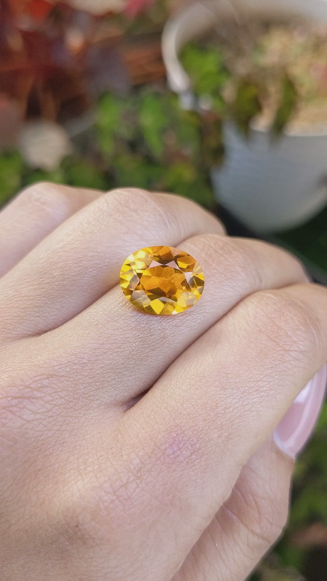 5.69 Ct. Yellowish Orange Citrine from Brazil Size Video
