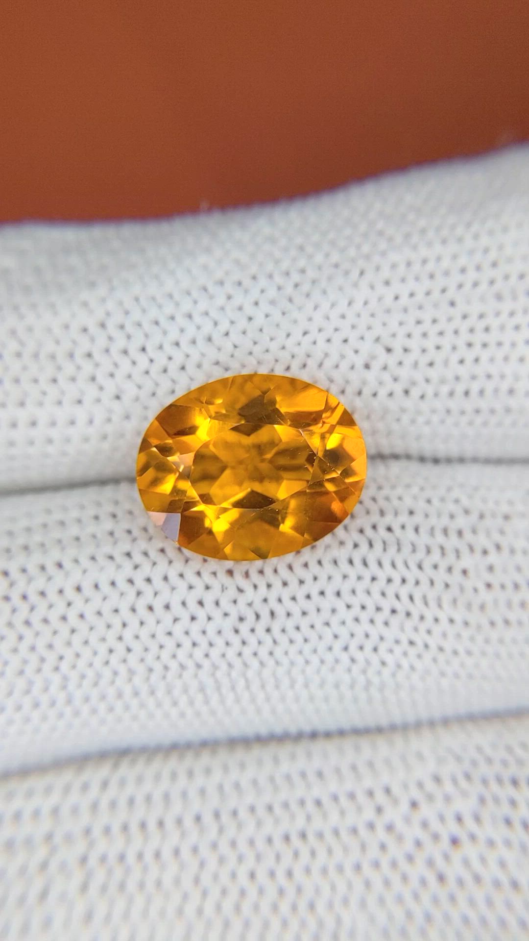 5.69 Ct. Yellowish Orange Citrine from Brazil Size Video