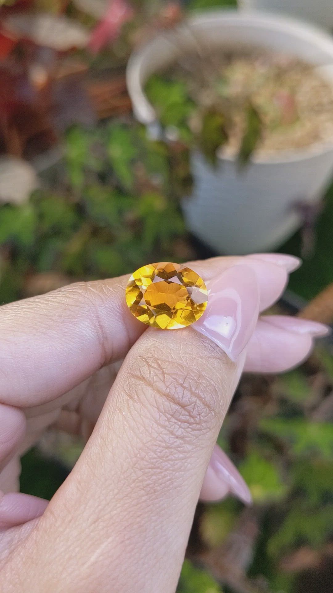 5.69 Ct. Yellowish Orange Citrine from Brazil Size Video