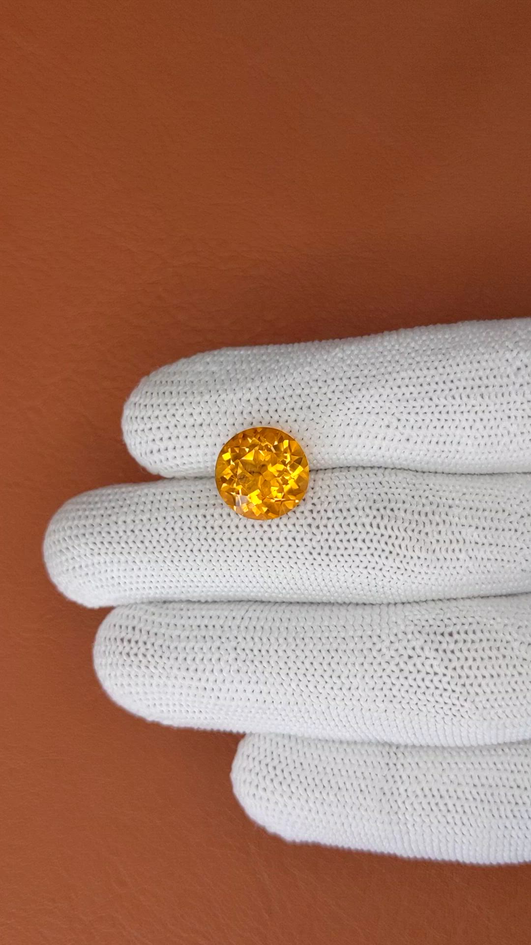 5.62 Ct. Yellowish Orange Citrine from Brazil Size Video