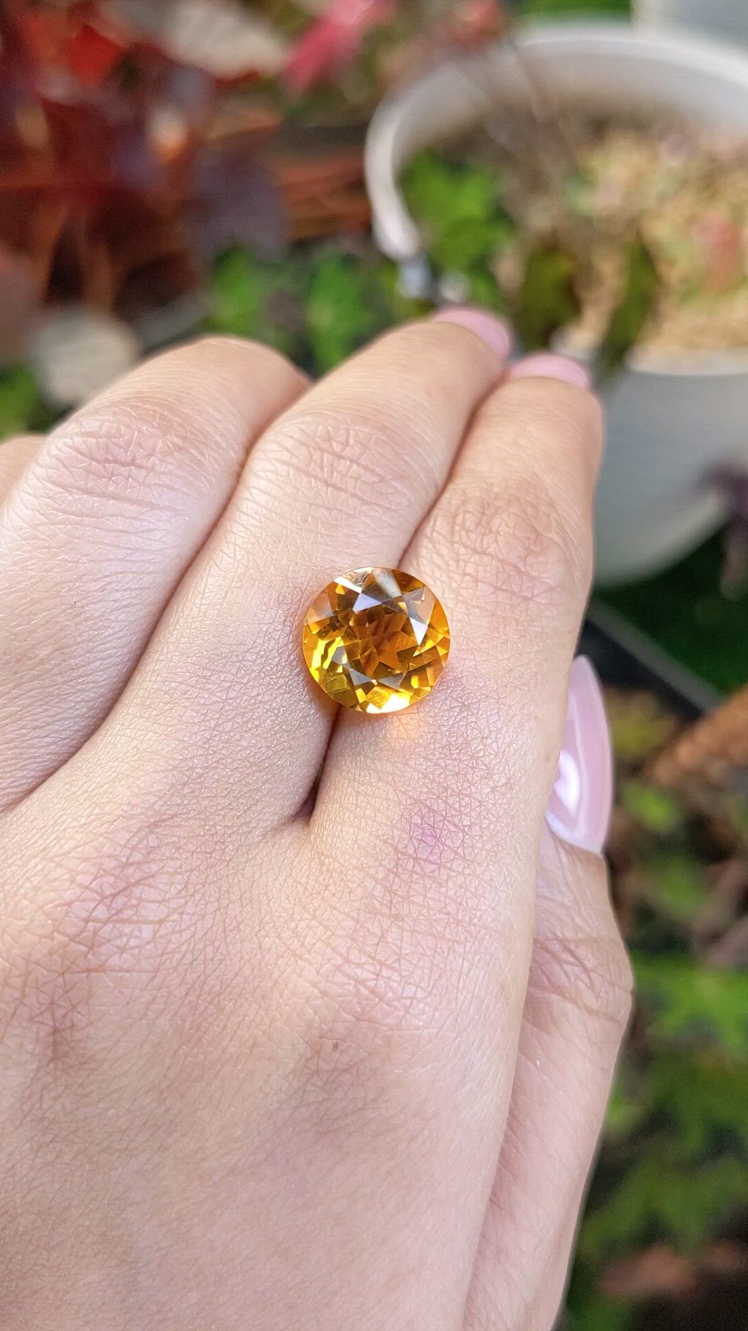 5.62 Ct. Yellowish Orange Citrine from Brazil Size Video