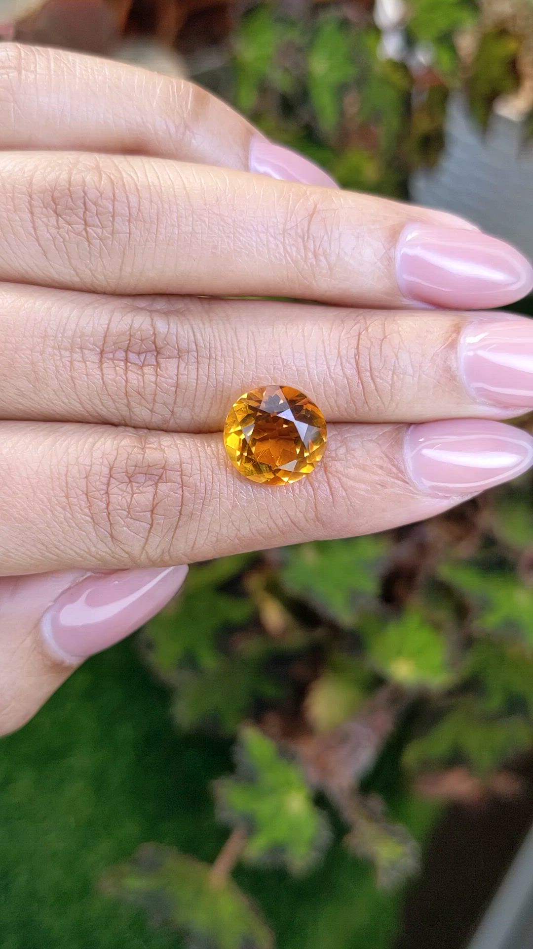 5.62 Ct. Yellowish Orange Citrine from Brazil Size Video