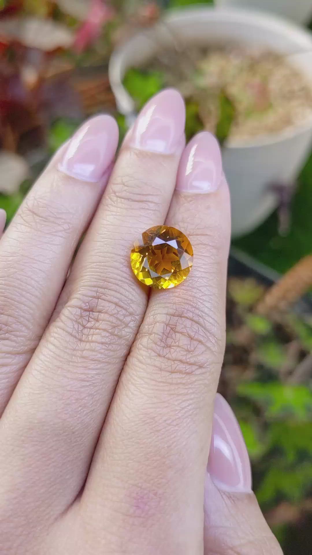 5.62 Ct. Yellowish Orange Citrine from Brazil Size Video