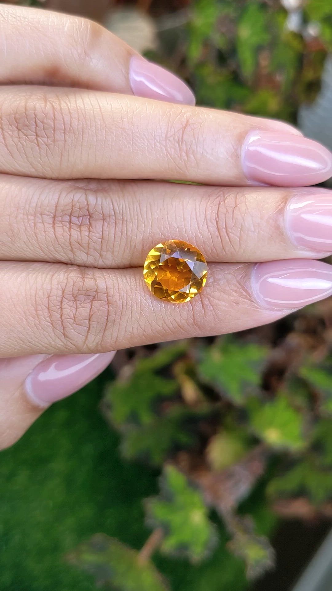 4.62 Ct. Yellowish Orange Citrine from Brazil Size Video