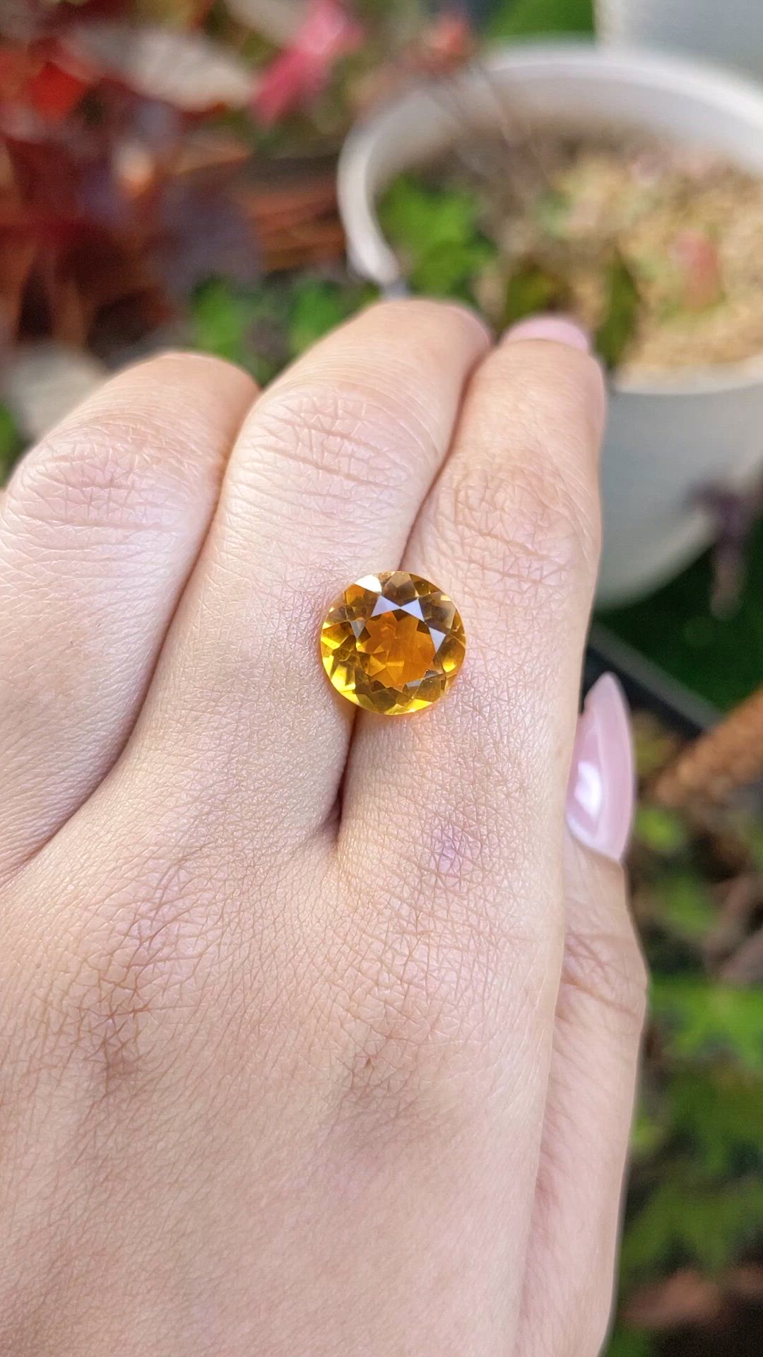 4.62 Ct. Yellowish Orange Citrine from Brazil Size Video