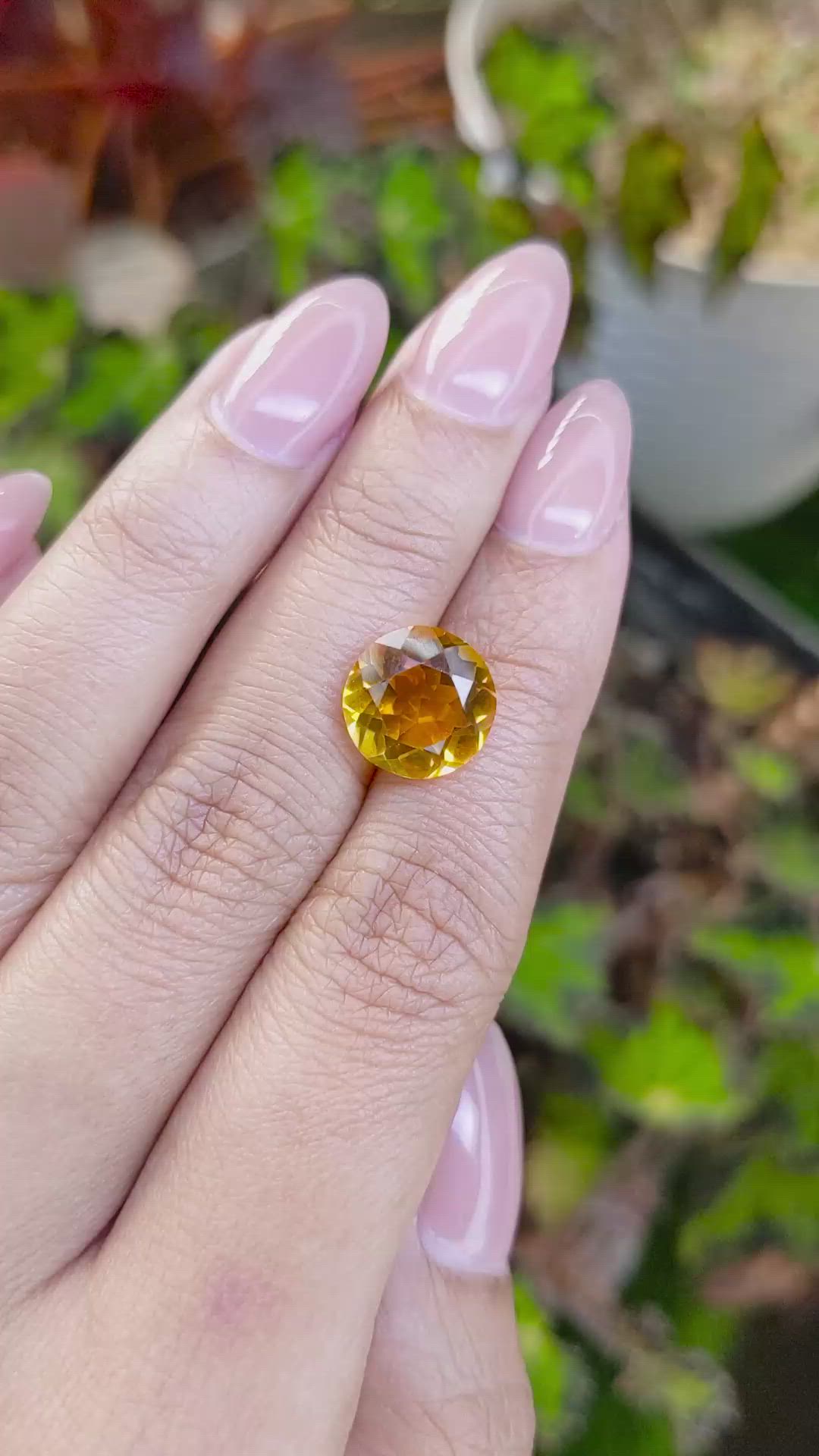 4.62 Ct. Yellowish Orange Citrine from Brazil Size Video