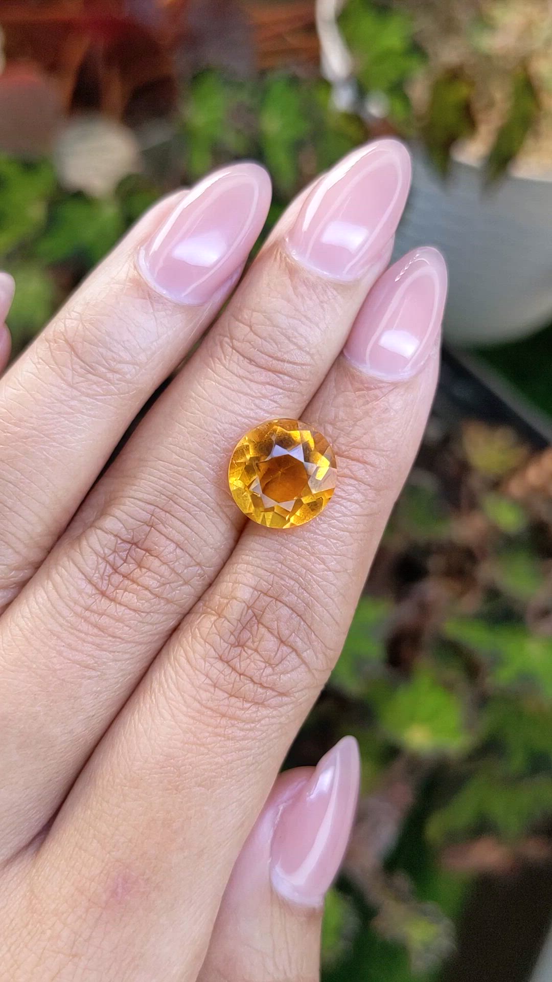 5.30 Ct. Golden Citrine from Brazil Size Video