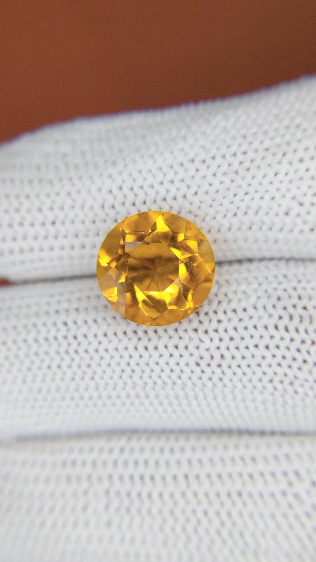 5.30 Ct. Golden Citrine from Brazil Size Video