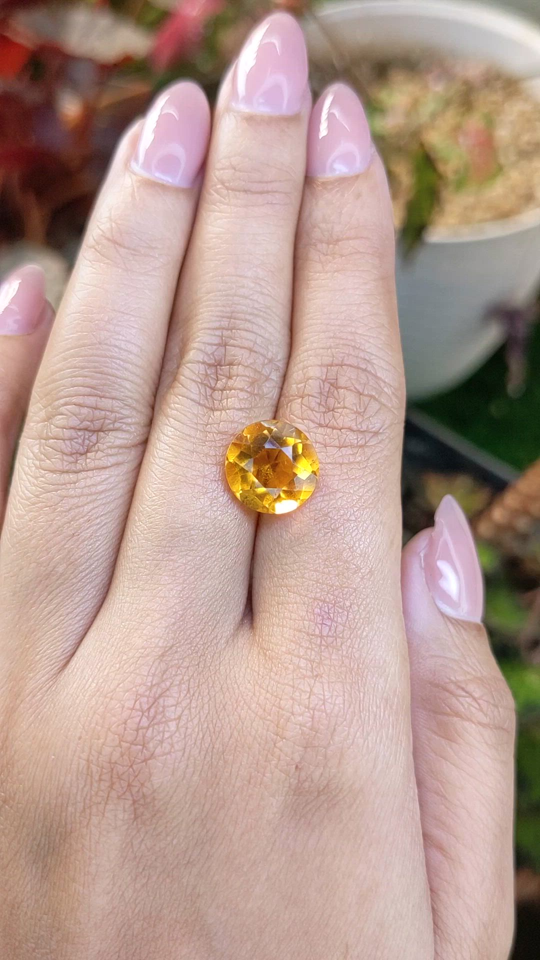 5.30 Ct. Golden Citrine from Brazil Size Video