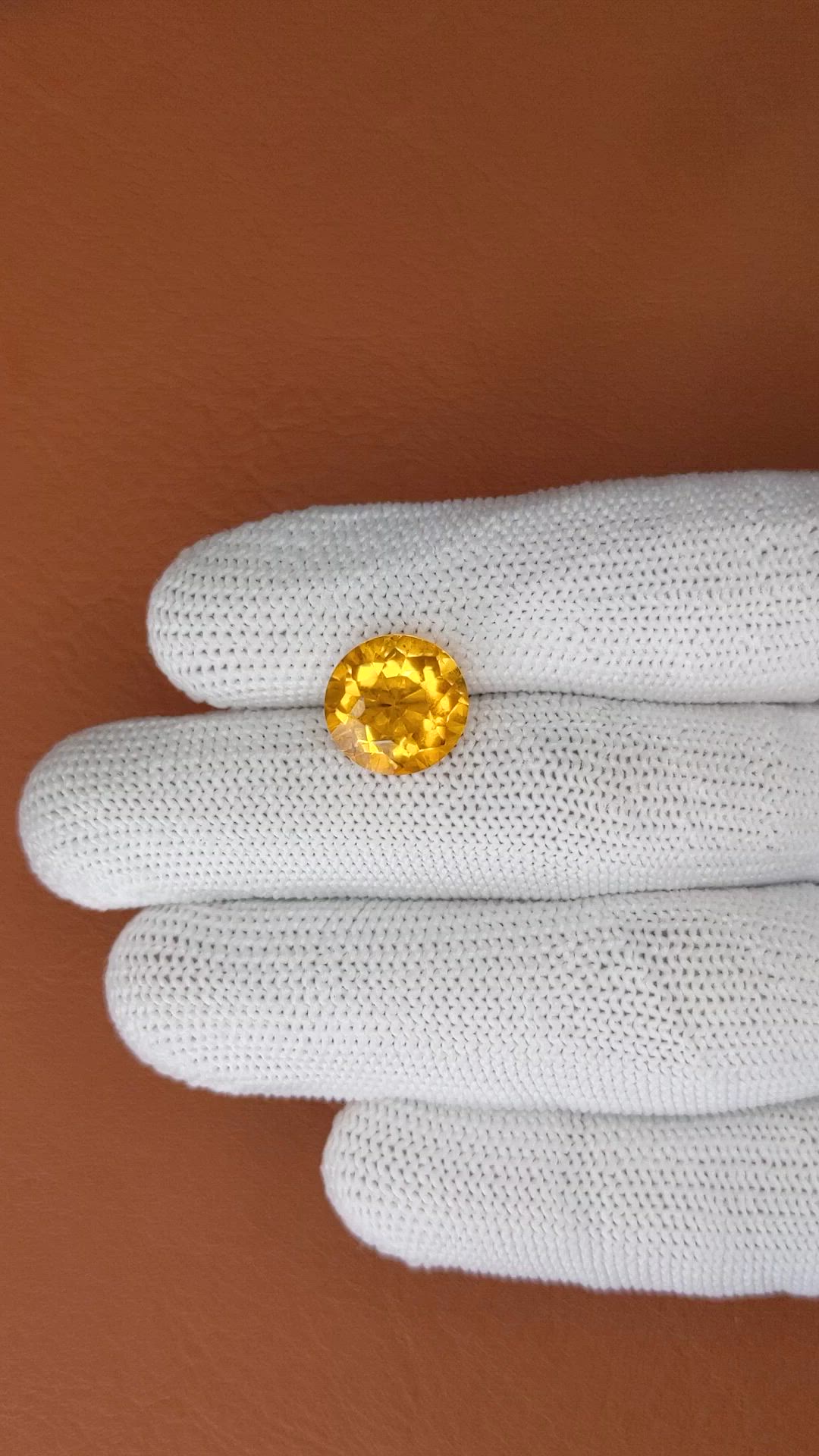 5.30 Ct. Golden Citrine from Brazil Size Video